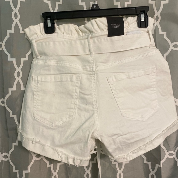 Black Label Pants - White “paperbag” shorts from Nanamacs